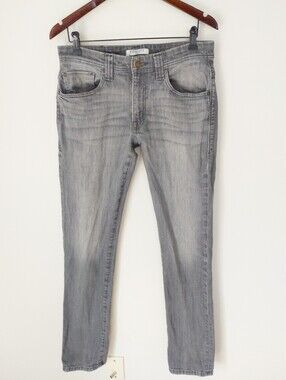 Fidelity Denim Jimmy Slim Straight Jeans Fulton Black Grey Men's Size 31